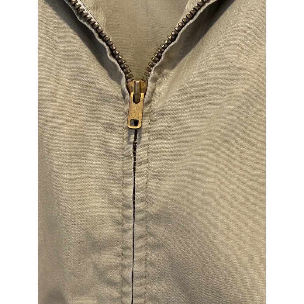 Vintage London Fog Maincoats Harrington Jacket Tan Khaki Full Zip Mens‎ 42 Reg - Picture 4 of 7